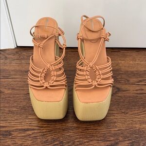 Sam Edelman Tan Platform Sandals